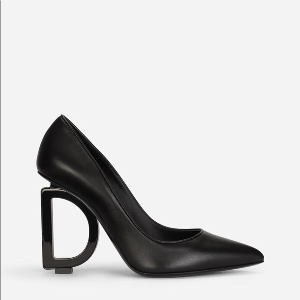 Nappa leather pumps with DG heel